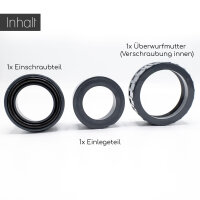 Baumaxxe PVC Fitting Verschraubung mit Klebemuffen I 50 mm I Grau I Innengewinde I PVC Verschraubung I bm_363