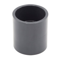 PVC-Muffe I 50mm I Klebemuffe I PVC-Rohrmuffe mit 2-Anschlüssen I Rund I Rohr-Verbindungsstück für Rohre und Fittinge I bm0961