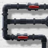 4x PVC-Muffe I 32mm I Klebemuffe I PVC-Rohrmuffe mit 2-Anschlüssen I Rund I Rohr-Verbindungsstück für Rohre und Fittinge I bm036