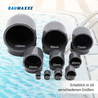 4x PVC-Winkel-Muffe 90° I 50mm I 1 1/2 Zoll I Klebemuffe mit 2-Anschlüssen I bm_014