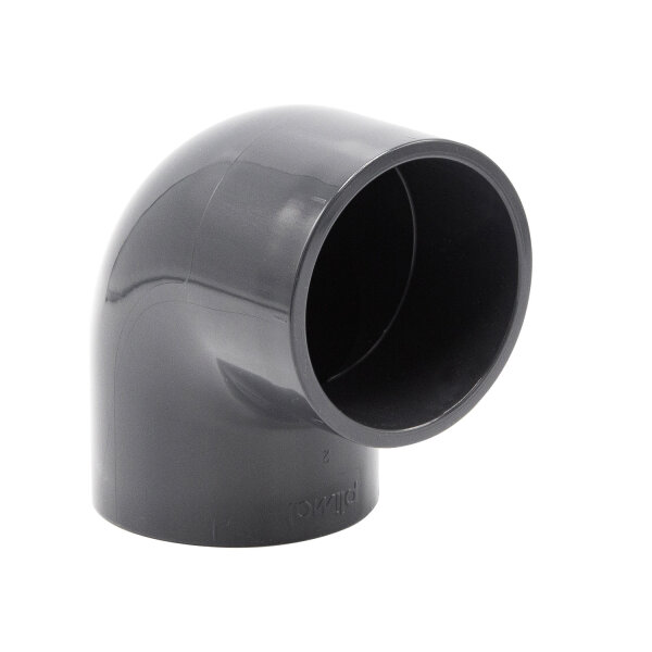 Baumaxxe 2x PVC-Winkel-Muffe 90° I 75mm I 2 1/2 Zoll I Klebemuffe I PVC-Rohrmuffe mit 2-Anschlüssen I Rohr-Verbindungsstück PVC-Rohr PVC-Fitting I bm_274