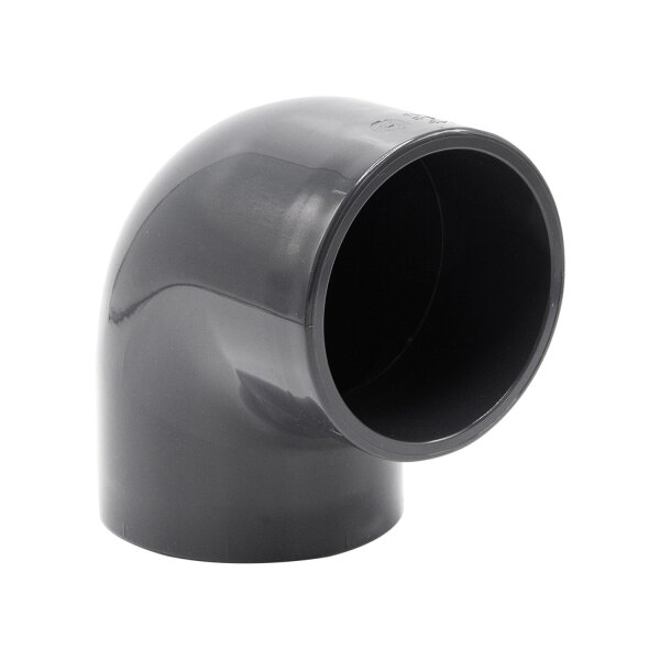 Baumaxxe 5x PVC-Winkel-Muffe 90° I 90mm I 3 Zoll I Klebemuffe I PVC-Rohrmuffe mit 2-Anschlüssen I Rohr-Verbindungsstück PVC-Rohr PVC-Fitting I bm_275