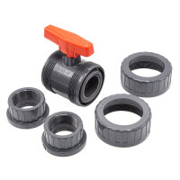 3x PVC-Kugelhahn mit Innengewinde I 2" x 2" I Verschraubung für Verbindungsstücke mit AG I Absperrhahn 2-Wege I PVC-Rohrverbinder I Kugelschieber für Pool- und Teichbau I bm040