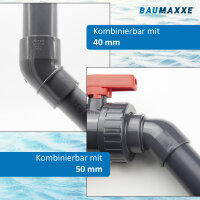 2x PVC Winkel 45° mit Reduktion 40/50 mm x 50 mm bm011