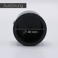 3x PVC Klebekappe I 40 mm I Klebemuffe I für...