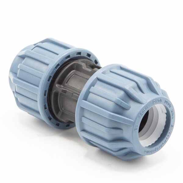 3x PP Kupplung I Durchgangsmuffe l 25 mm I Klemmverbinder mit 2 Anschlüssen I Klemmverschraubung I Klebe- Flexschlauchverbinder I Pool-Zubehör I Garten-Bewässerung I Druckleitung I bm302