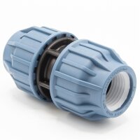 2x PP Kupplung I Durchgangsmuffe l 40 mm I Klemmverbinder...