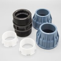 3x PP Kupplung I Durchgangsmuffe l 63 mm I Klemmverbinder...