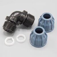 3x PP Kupplung I 90° Winkel 16 mm I Klemmverbinder...