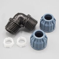 3x PP Kupplung I 90° Winkel 20 mm I Klemmverbinder...
