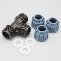 3x PP Kupplung I T-Stück l 25 mm I Klemmverbinder...
