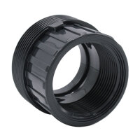 3x Baumaxxe PVC Fitting Verschraubung mit Klebemuffen I 63 mm I Grau I Innengewinde I PVC Verschraubung I bm364