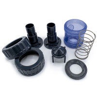 2x PVC Kegelrückschlagventil federbelastet mit Schlauchtüllen 32/38mm I 10 Bar Arbeitsdruck I Für Pool- und Teichbau I bm282