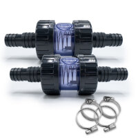 2x PVC Kegelrückschlagventil federbelastet mit 2x...