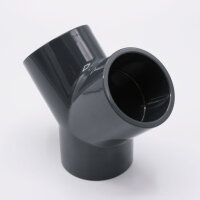 PVC Y-Stück I 50mm I Klebemuffe I mit...