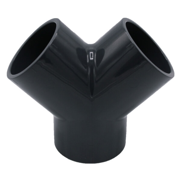 PVC Y-Stück I 50mm I Klebemuffe I mit 3-Anschlüssen I für PVC-Rohre I bm_166
