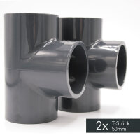 Entleerungs-Sets I T-Stücke 32 mm I Reduzierungsstück 32 mm x 1/2 Zoll I Ablasshahn 1/2 Zoll I bm382