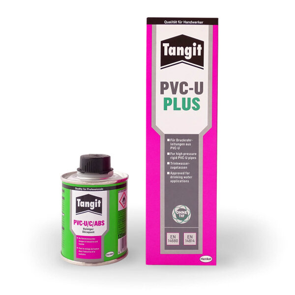 Tangit PVC-U PLUS Klebstoff 125 g und PVC-U / C / ABS Reiniger 125 ml
