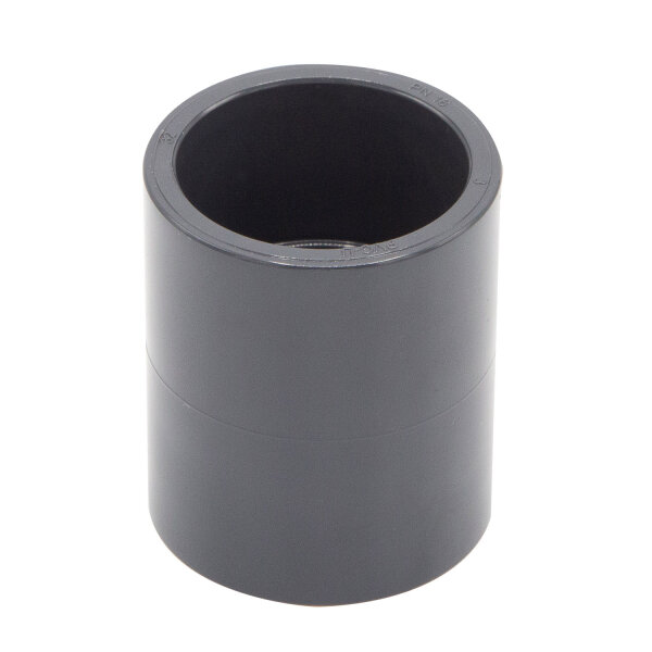 PVC-Muffe I 32mm I Klebemuffe I PVC-Rohrmuffe mit 2-Anschlüssen I Rund I Rohr-Verbindungsstück für Rohre und Fittinge I bm036