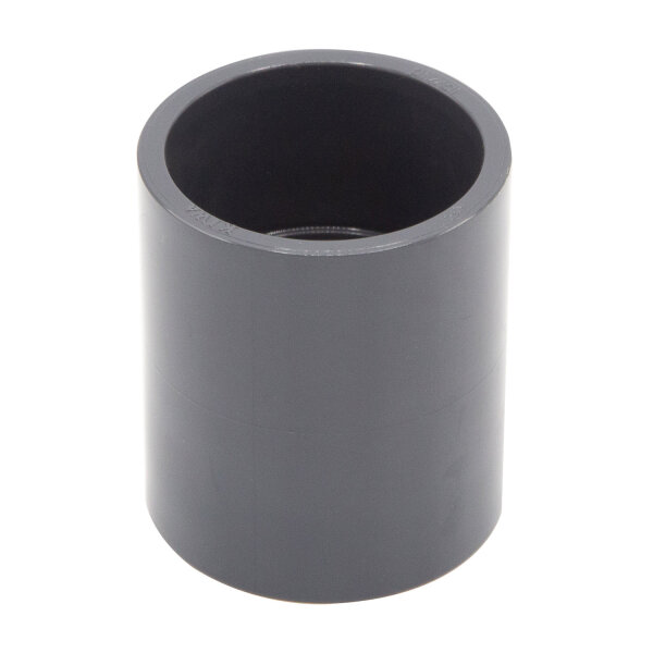 PVC-Muffe I 40mm I Klebemuffe I Rohrmuffe mit 2-Anschlüssen I Rund I Rohr-Verbindungsstück für Rohre und PVC-Fittinge I bm044