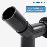 PVC-Muffe I 50mm I Klebemuffe I PVC-Rohrmuffe mit 2-Anschlüssen I Rund I Rohr-Verbindungsstück für Rohre und Fittinge I bm0961