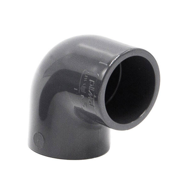 PVC-Winkel-Muffe 90° I 32mm I 1 Zoll I Klebemuffe mit 2-Anschlüssen I bm_082