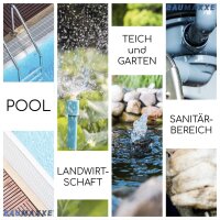 PVC-Rohr I 50 mm I 1 1/2 Zoll I 10 cm I Klebemuffe I Pool-Zubehör I bm_106
