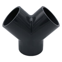 PVC Y-Stück I 50mm I Klebemuffe I mit...