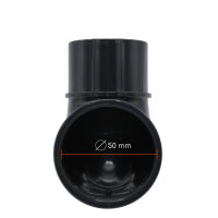 PVC-Winkel-Muffe 90° reduziert I 40/50 mm x 50 mm I 1 1/4 Zoll x 1 1/2 Zoll I Klebemuffe I PVC-Rohrmuffe mit 2-Anschlüssen I Rohr-Verbindungsstück PVC-Rohr PVC-Fitting I bm169