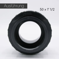 PVC Verschraubung mit O-Ring I 50 mm x 1 ½ Zoll I Rohrverbindung I bm_163