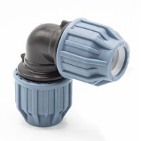 PP Kupplung I 90° Winkel 20 mm I Klemmverbinder mit 2...